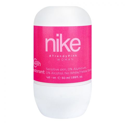 Nike Woman Trendy Pink 48H Deodorant Roll On, 50ml