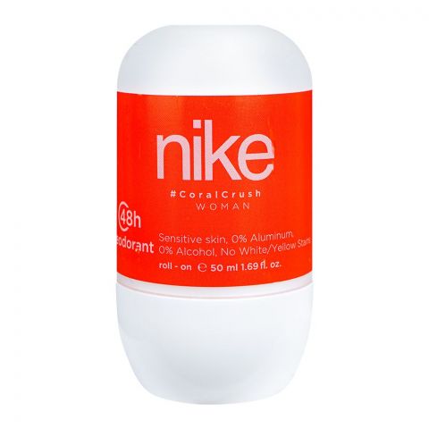 Nike Woman Coral Crush 48H Deodorant Roll On, 50ml