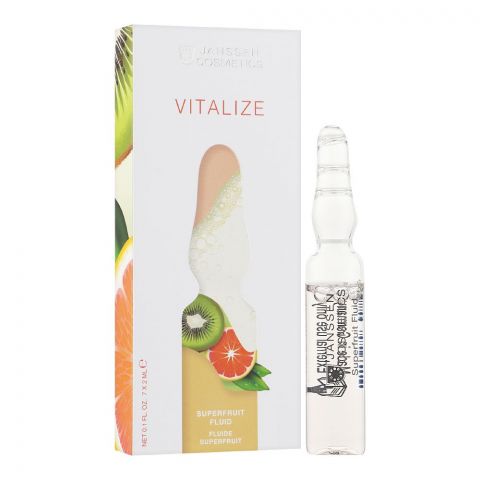 Janssen Cosmetics Vitalize Superfruit Fluid, Serum For Demanding Skin, Ascorbyl Glucosides, Blueberry, Kiwi, Lime, Goji Berry, Pomegranate, Glycerin, 7x2ml, 7-Pack