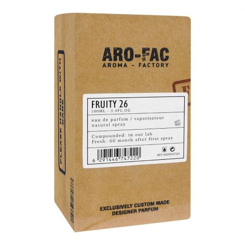 Aro-Fac Fruity 26, Eau De Parfum, For Women, 100ml