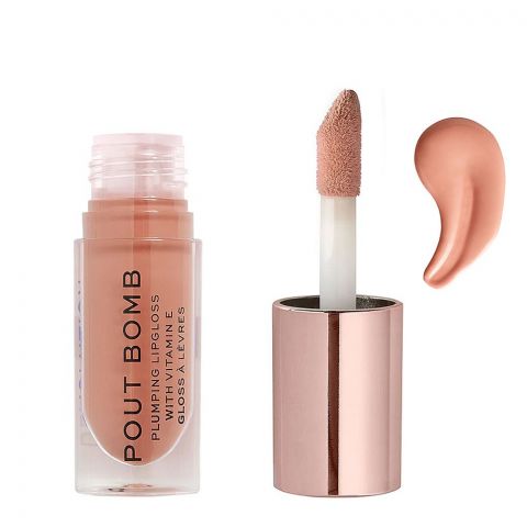 Makeup Revolution Shimmer Bomb Lip Gloss, Candy Pink