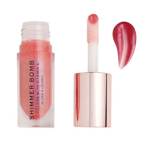 Makeup Revolution Shimmer Bomb Lip Gloss, Daydream Pink
