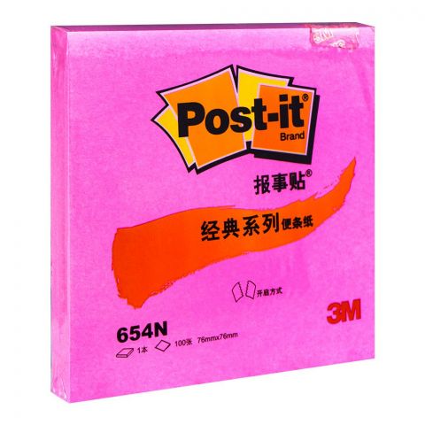 UBS Sticky Note 3x3, 654N, Pink