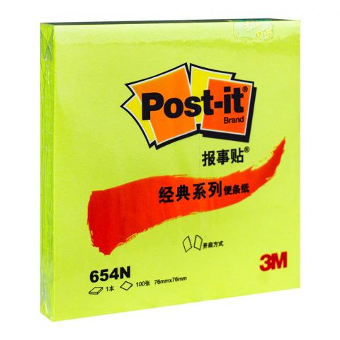 UBS Sticky Note 3x3, 654N, Green