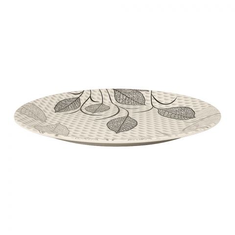Sky Melamine Flat Plate, Ajrak Print, 10 Inches, Cultural Design, Durable Tableware