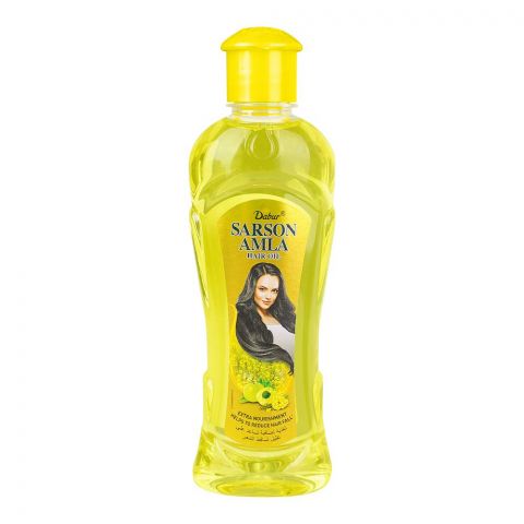 Dabur Sarson Amla Hair Oil, Extra Nourishment Helps To Reduce Hair Fall, 90ml