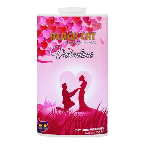 Black Cat Valentine Perfumed Talcum Powder, 70g