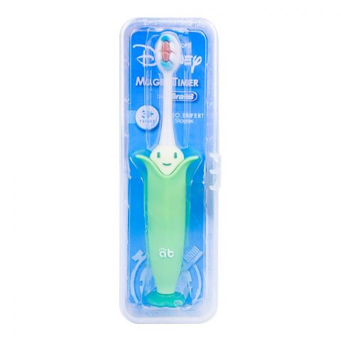 Oral-B Disney Magic Timer Soft Toothbrush For Kids 3+ Years, Green, 1-Pack