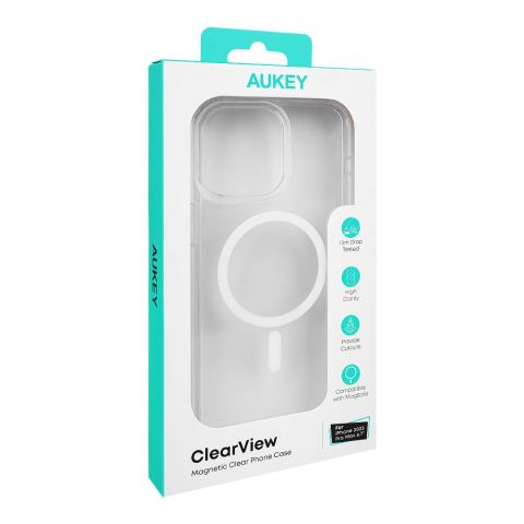 Aukey Clear View Magnetic Clear Phone Case, 6.7", Transparent, PC-TM10D