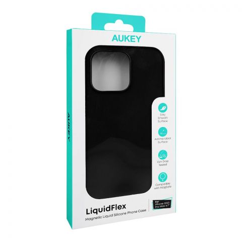 Aukey Liquid Flex Magnetic Liquid Silicone Phone Case, 6.7", Black, PC-GJ10D