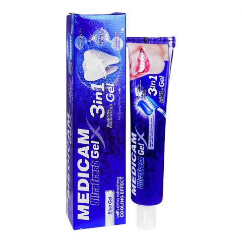 Medicam Ultra Fresh 3in1 Blue Gel Toothpaste, 75g