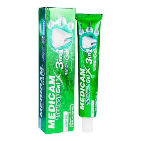 Medicam Ultra Fresh 3in1 Green Gel Toothpaste, 75g