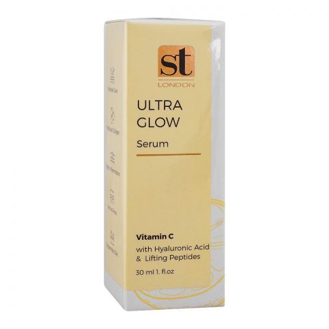 ST London Vitamin C With Hyaluronic Acid & Lifting Peptides Ultra Glow Serum, 30ml