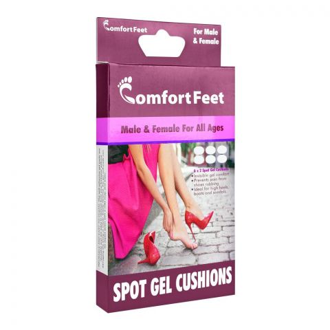 Comfort Feet Self-Adhesive Spot Gel Cushions - For High Heels & Boots, 12-Pack