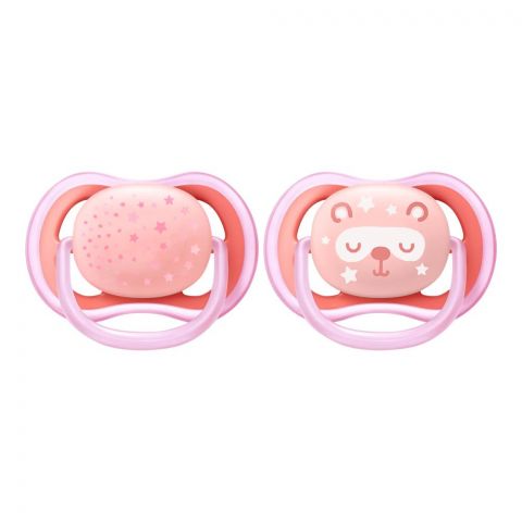 Avent Ultra Air Night Soothers, For 6-18 Months, 2-Pack, SCF376/22