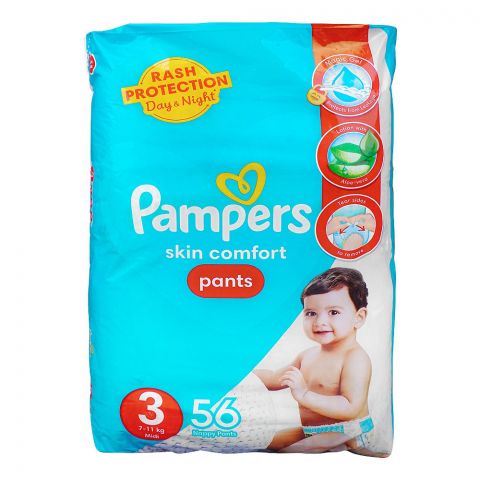 Pampers Skin Comfort Pants No.3, Midi 7-11 KG, 56-Pack