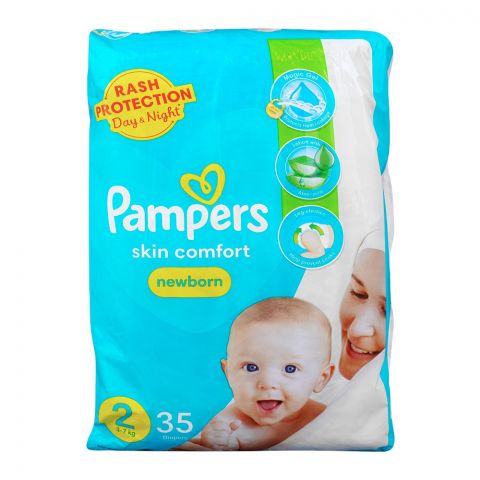 Pampers Skin Comfort Newborn Diapers No.2, 3-7 KG, 35-Pack