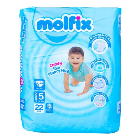 Molfix Diaper 5 Junior 11-18 KG, 22-Pack