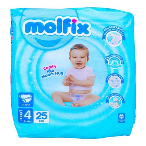 Molfix Diaper 4 Maxi 7-14 KG, 25-Pack