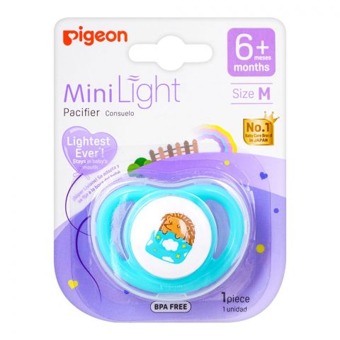 Pigeon Mini Light M Unisex 6m+ Pacifier, Hedgehog, N79924