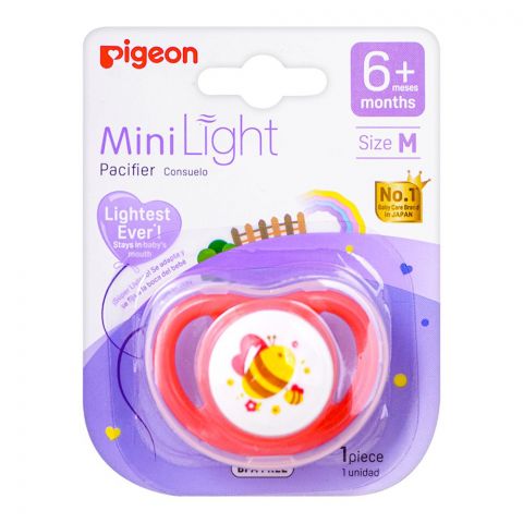 Pigeon Mini Light M Girls 6m+ Pacifier, Bee, N79923