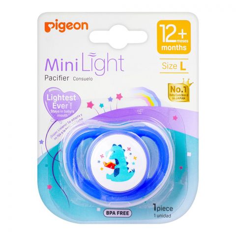 Pigeon Mini Light L Boys 12m+ Pacifier, Dino Read, N79925