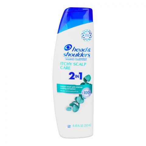 Head & Shoulder Itchy Scalp Care 2in1 Pyrithione Zinc Dandruff Shampoo+Conditioner, 250ml