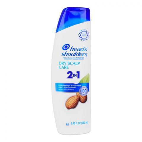Head & Shoulder Dry Scalp Care 2in1 Pyrithione Zinc Dandruff Shampoo+Conditioner, 250ml