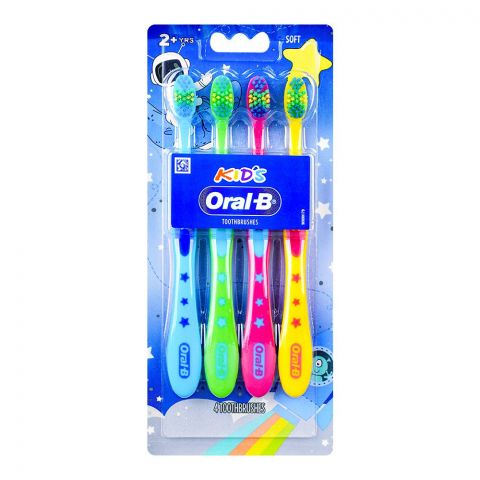 Oral-B Kids Toothbrush, 2+ Years, Pack of 4, Soft, #0K006