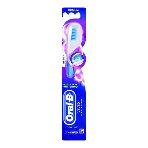 Oral-B Vivid Whitening Dual Action Toothbrush 1's Medium #0M142