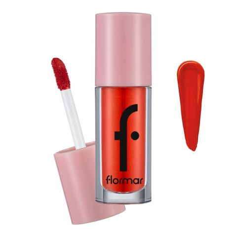Flormar Mood Booster Blush, Liquid Blush, Doe-foot Applicator, For Perfectly Tinted Cheeks, Feel The Red, 4ml, 004