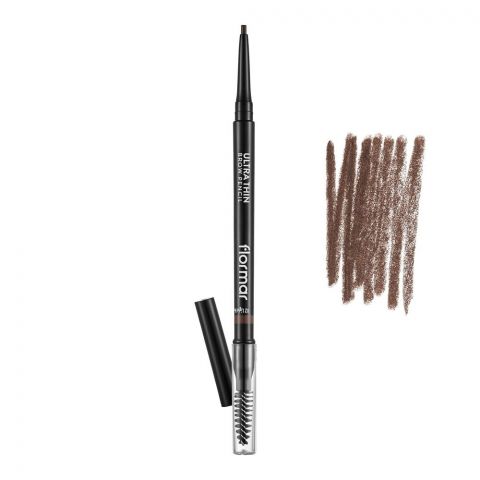 Flormar Ultra Thin Brow Pencil, Eyebrow Pencil, Long lasting, Waterproof, Light Brown, 0.14g, 02
