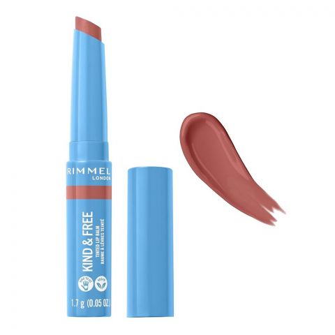 Rimmel London Kind & Free Tinted Lip Balm, Hydrating, Lightweight, 002 Apricot Beauty, 1.7g