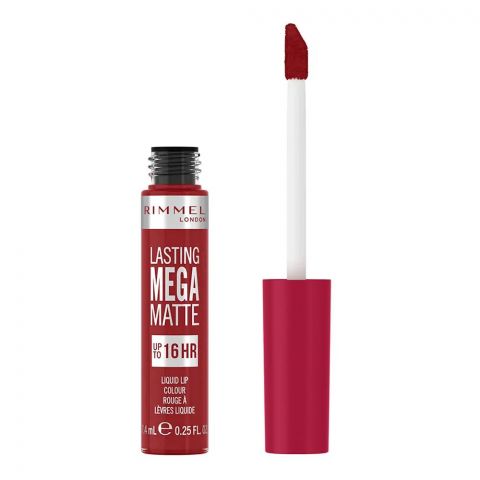 Rimmel London Lasting Up To 16 Hour Mega Matte Liquid Lipstick, Long-Lasting, Hydrating, 930 Ruby Passion, 7.4ml