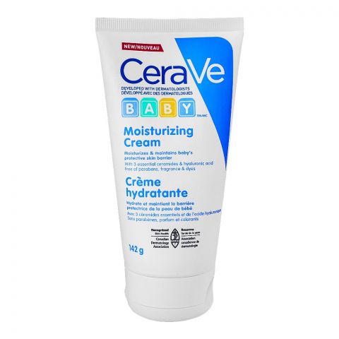 CeraVe Baby Moisturizing Cream, With 3 Essential Ceramides And Hyaluronic Acid, Free Of Parabens, Fragrance And Dyes, 142g