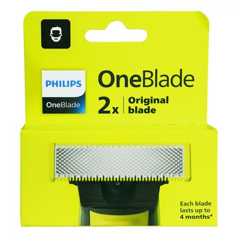 Philips One Blade Hybrid Blister Blade, Replaceable Blade, 2 X Original Blade, QP220/51