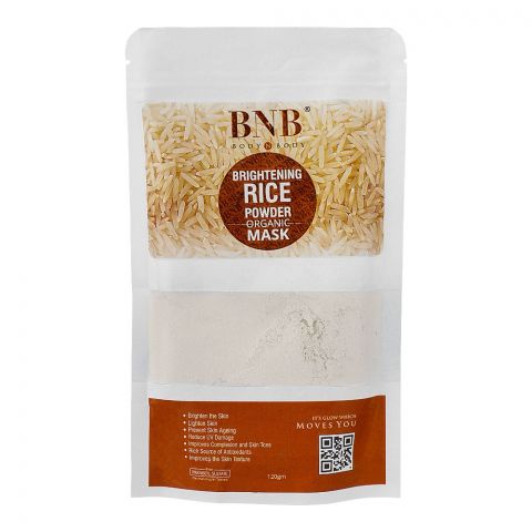 BNB Brightening Rice Powder Organic Mask, Prevent Skin Aging, Reduce UV Damage, 120g