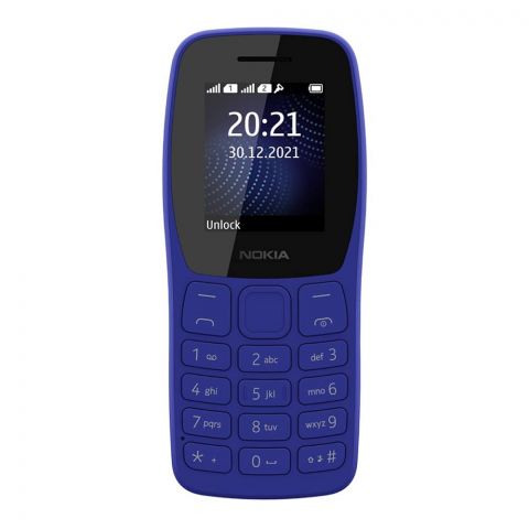 Nokia 105 (2023) Mobile Phone,  Dual Sim, Classic Blue