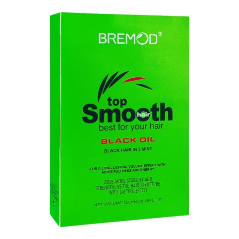 Bremod Top Smooth Black Hair Oil, For A Long Lasting Volume Effect, 2x250ml
