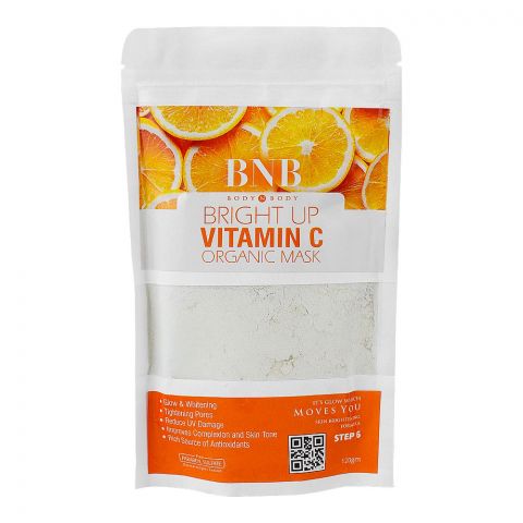 BNB Bright Up Vitamin C Organic Mask, Reduce UV Damage, Glow & Whitening, 120g