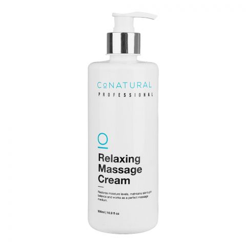 CoNatural Professional Relaxing Massage Cream, Restores moisture levels, 500ml