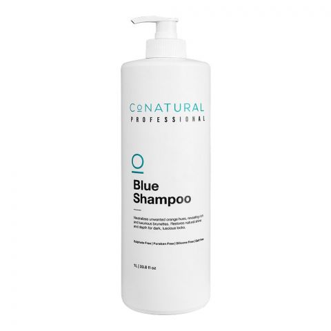 CoNatural Professional Blue Shampoo, Sulfate Free, 1Ltr