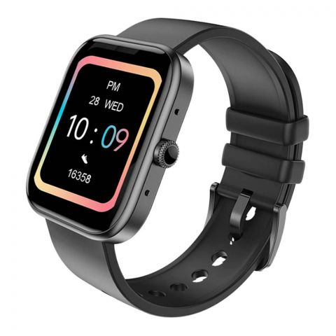 Zero Flex Advanced Bluetooth Calling, Black Strap, DIY Watch Faces, 1.83" Big Display, Smart Watch