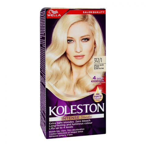 Wella Koleston Intense Blondes Hair Color, 312/1 Special Silver Blonde