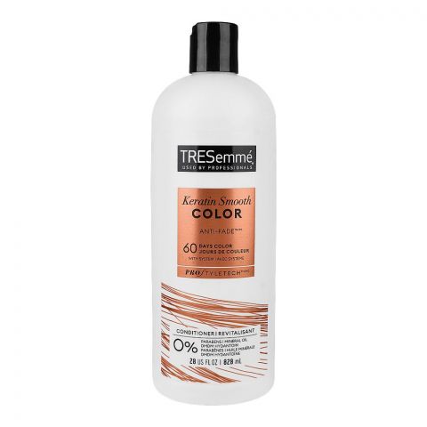 Tresemme Pro Style Tech Keratin Smooth Color Anti-Fade Conditioner, For Color Treated Hair, 828ml