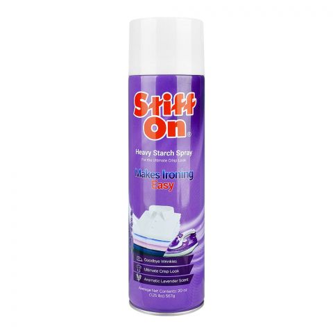 Stiff On Heavy Starch Spray, Easy Ironing, Aromatic Lavender Scent, 567gm