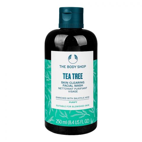 Body Shop Purify Tea Tree Skin Clearing Facial Wash, Salicylic Acid, 250ml