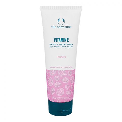 Body Shop Vitamin-E Hydrate Gentle Facial Wash, For All Skin Types, 125ml