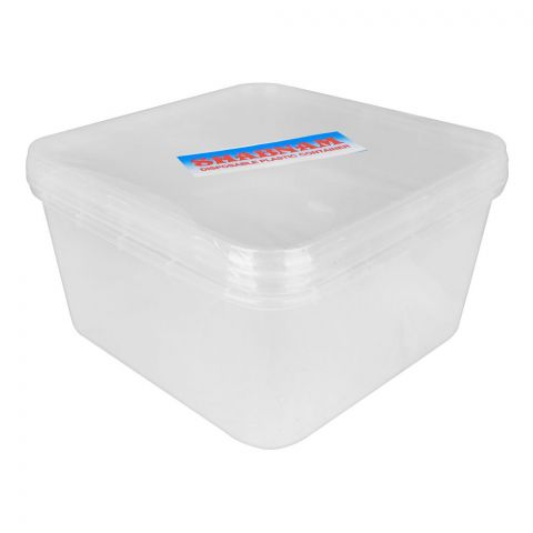 Disposable Plastic Container, 1.5 Liter Capacity