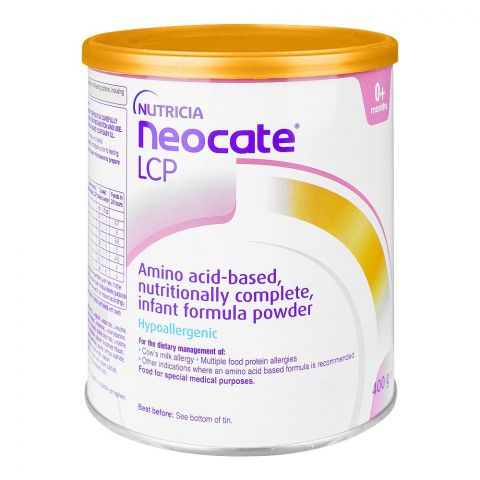 Nutricia Neocate Infant DHA/ARA, Baby Formula Powder, 0+ Months, 400g